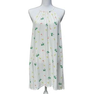 MINKPINK Flamingo Fruit Salad White Halter Minidress Women’s Size M